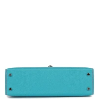 Hermes Special Order (HSS) Kelly Sellier 20 Bleu du Nord and Bougainvillea Epsom Palladium Hardware Hermes Special Order (HSS) Kelly Sellier 20 Bleu du Nord and Bougainvillea Epsom Palladium Hardware