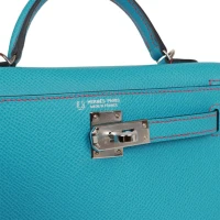 Hermes Special Order (HSS) Kelly Sellier 20 Bleu du Nord and Bougainvillea Epsom Palladium Hardware Hermes Special Order (HSS) Kelly Sellier 20 Bleu du Nord and Bougainvillea Epsom Palladium Hardware