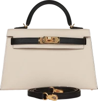 Hermes Special Order (HSS) Kelly Sellier 20 Craie and Black Epsom Gold Hardware Hermes Special Order (HSS) Kelly Sellier 20 Craie and Black Epsom Gold Hardware