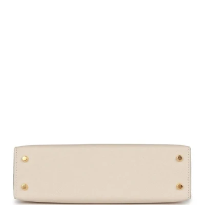 Hermes Special Order (HSS) Kelly Sellier 20 Craie and Black Epsom Gold Hardware Hermes Special Order (HSS) Kelly Sellier 20 Craie and Black Epsom Gold Hardware