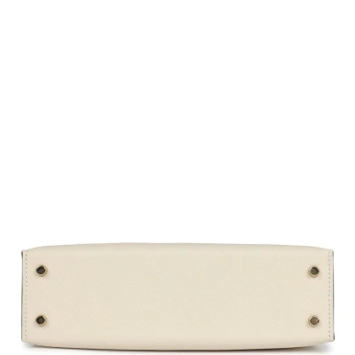Hermes Special Order (HSS) Kelly Sellier 20 Craie and Black Epsom Permabrass Hardware Hermes Special Order (HSS) Kelly Sellier 20 Craie and Black Epsom Permabrass Hardware