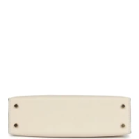 Hermes Special Order (HSS) Kelly Sellier 20 Craie and Black Epsom Permabrass Hardware Hermes Special Order (HSS) Kelly Sellier 20 Craie and Black Epsom Permabrass Hardware