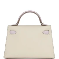 Hermes Special Order (HSS) Kelly Sellier 20 Craie and Mauve Pale Epsom Permabrass Hardware Hermes Special Order (HSS) Kelly Sellier 20 Craie and Mauve Pale Epsom Permabrass Hardware