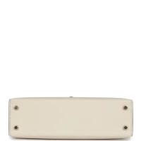 Hermes Special Order (HSS) Kelly Sellier 20 Craie and Mauve Pale Epsom Permabrass Hardware Hermes Special Order (HSS) Kelly Sellier 20 Craie and Mauve Pale Epsom Permabrass Hardware