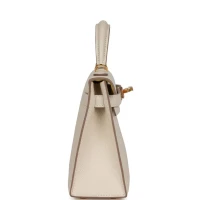 Hermes Special Order (HSS) Kelly Sellier 20 Craie Verso Epsom Gold Hardware Hermes Special Order (HSS) Kelly Sellier 20 Craie Verso Epsom Gold Hardware