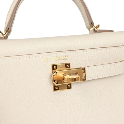 Hermes Special Order (HSS) Kelly Sellier 20 Craie Verso Epsom Gold Hardware Hermes Special Order (HSS) Kelly Sellier 20 Craie Verso Epsom Gold Hardware