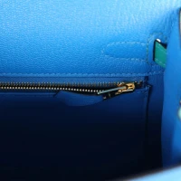 Hermes Special Order (HSS) Kelly Sellier 25 Bleu Hydra and Bleu Paon Chevre Mysore Gold Hardware Hermes Special Order (HSS) Kelly Sellier 25 Bleu Hydra and Bleu Paon Chevre Mysore Gold Hardware