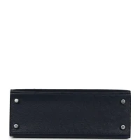 Hermes Special Order (HSS) Kelly Sellier 25 Bleu Indigo Verso Ostrich Palladium Hardware Hermes Special Order (HSS) Kelly Sellier 25 Bleu Indigo Verso Ostrich Palladium Hardware