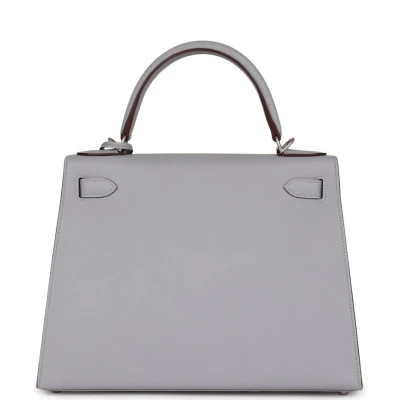 Hermes Special Order (HSS) Kelly Sellier 28 Bleu Glacier Verso Epsom Brushed Palladium Hardware Hermes Special Order (HSS) Kelly Sellier 28 Bleu Glacier Verso Epsom Brushed Palladium Hardware