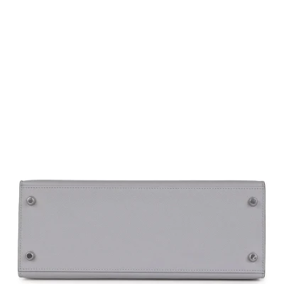 Hermes Special Order (HSS) Kelly Sellier 28 Bleu Glacier Verso Epsom Brushed Palladium Hardware Hermes Special Order (HSS) Kelly Sellier 28 Bleu Glacier Verso Epsom Brushed Palladium Hardware