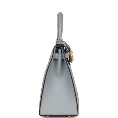 Hermes Special Order (HSS) Kelly Sellier 28 Bleu Glacier Verso Epsom Gold Hardware Hermes Special Order (HSS) Kelly Sellier 28 Bleu Glacier Verso Epsom Gold Hardware