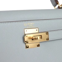 Hermes Special Order (HSS) Kelly Sellier 28 Bleu Glacier Verso Epsom Gold Hardware Hermes Special Order (HSS) Kelly Sellier 28 Bleu Glacier Verso Epsom Gold Hardware