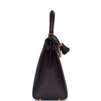 Hermes Special Order (HSS) Kelly Sellier 28 Raisin Verso Chevre Brushed Gold Hardware Hermes Special Order (HSS) Kelly Sellier 28 Raisin Verso Chevre Brushed Gold Hardware
