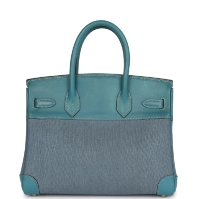 Vintage Hermes Birkin 30 Denim and Blue Jean Gulliver Palladium Hardware Vintage Hermes Birkin 30 Denim and Blue Jean Gulliver Palladium Hardware