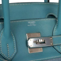 Vintage Hermes Birkin 30 Denim and Blue Jean Gulliver Palladium Hardware Vintage Hermes Birkin 30 Denim and Blue Jean Gulliver Palladium Hardware