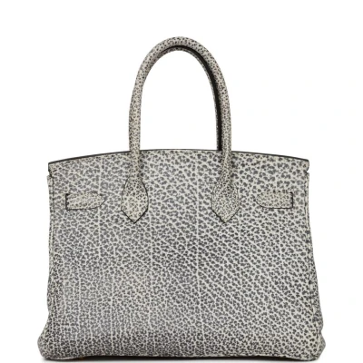 Vintage Hermes Birkin 30 White Dalmatian Buffalo Gold Hardware Vintage Hermes Birkin 30 White Dalmatian Buffalo Gold Hardware