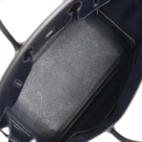 Vintage Hermes Birkin 35 Bleu Navy Box Palladium Hardware Vintage Hermes Birkin 35 Bleu Navy Box Palladium Hardware