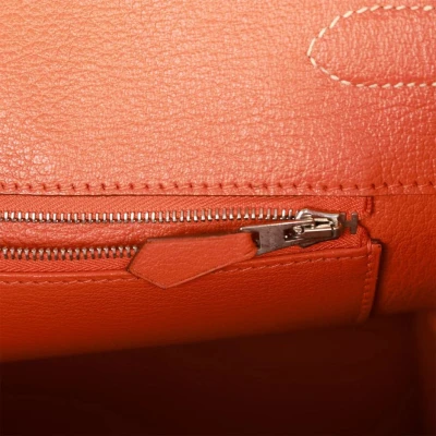 Vintage Hermes Birkin 35 Parchemin Togo and Leopard Troika Palladium Hardware Vintage Hermes Birkin 35 Parchemin Togo and Leopard Troika Palladium Hardware