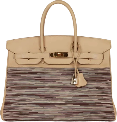 Vintage Hermes Birkin 35 Vibrato Parchemin Box Gold Hardware Vintage Hermes Birkin 35 Vibrato Parchemin Box Gold Hardware