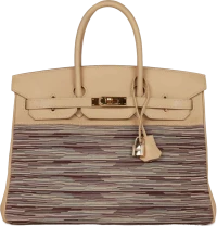 Vintage Hermes Birkin 35 Vibrato Parchemin Box Gold Hardware Vintage Hermes Birkin 35 Vibrato Parchemin Box Gold Hardware