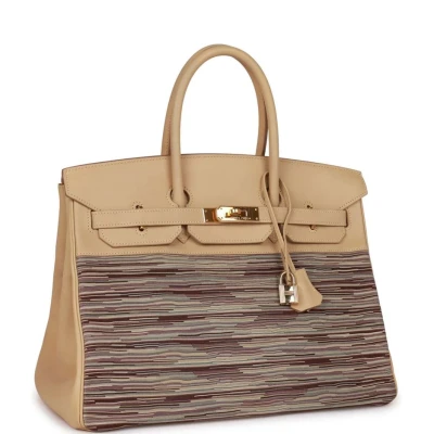 Vintage Hermes Birkin 35 Vibrato Parchemin Box Gold Hardware Vintage Hermes Birkin 35 Vibrato Parchemin Box Gold Hardware