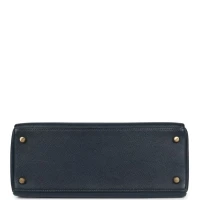 Vintage Hermes Kelly Retourne 28 Bleu Marine Courchevel Gold Hardware Vintage Hermes Kelly Retourne 28 Bleu Marine Courchevel Gold Hardware