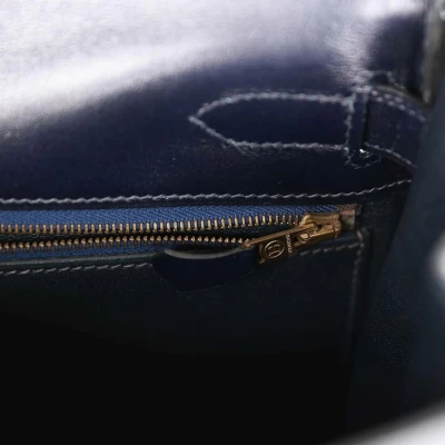 Vintage Hermes Kelly Retourne 32 Navy Box Gold Hardware Vintage Hermes Kelly Retourne 32 Navy Box Gold Hardware