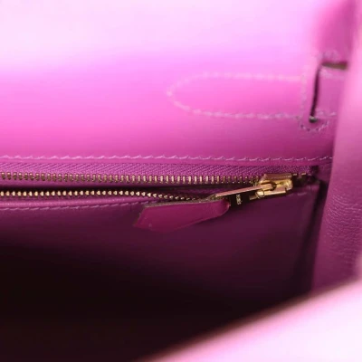 Vintage Hermes Kelly Retourne 32 Vibrato Cyclamen Box Gold Hardware Vintage Hermes Kelly Retourne 32 Vibrato Cyclamen Box Gold Hardware