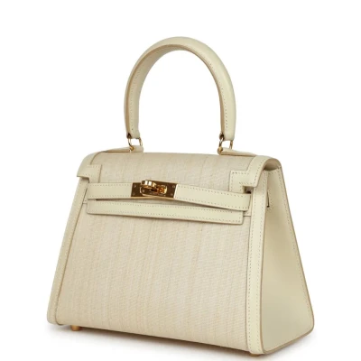 Vintage Hermes Kelly Sellier 20 Parchemin Crinoline and Box Gold Hardware Vintage Hermes Kelly Sellier 20 Parchemin Crinoline and Box Gold Hardware