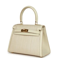 Vintage Hermes Kelly Sellier 20 Parchemin Crinoline and Box Gold Hardware Vintage Hermes Kelly Sellier 20 Parchemin Crinoline and Box Gold Hardware