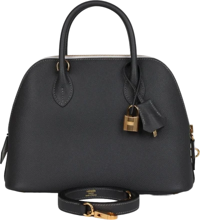 Hermes 1923 Bolide 25 Graphite and Gris Pale Epsom Gold Hardware Hermes 1923 Bolide 25 Graphite and Gris Pale Epsom Gold Hardware
