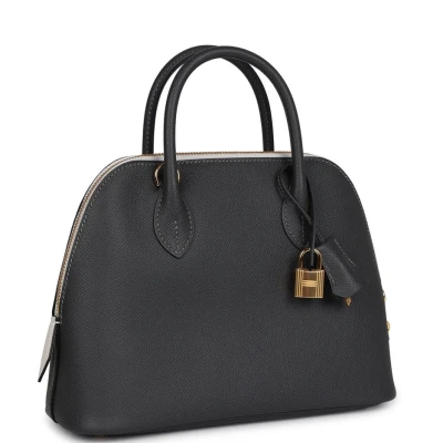 Hermes 1923 Bolide 25 Graphite and Gris Pale Epsom Gold Hardware Hermes 1923 Bolide 25 Graphite and Gris Pale Epsom Gold Hardware