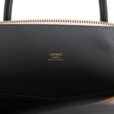 Hermes 1923 Bolide 25 Graphite and Gris Pale Epsom Gold Hardware Hermes 1923 Bolide 25 Graphite and Gris Pale Epsom Gold Hardware