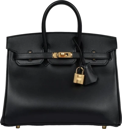 Hermes Birkin 25 Black Box Gold Hardware Hermes Birkin 25 Black Box Gold Hardware