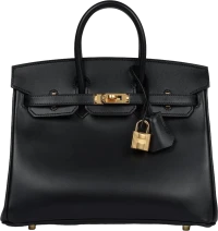 Hermes Birkin 25 Black Box Gold Hardware Hermes Birkin 25 Black Box Gold Hardware