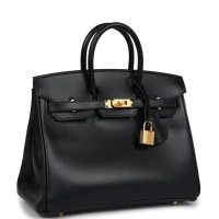 Hermes Birkin 25 Black Box Gold Hardware Hermes Birkin 25 Black Box Gold Hardware