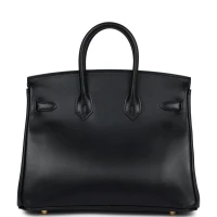 Hermes Birkin 25 Black Box Gold Hardware Hermes Birkin 25 Black Box Gold Hardware