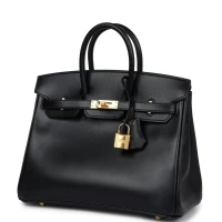 Hermes Birkin 25 Black Box Gold Hardware Hermes Birkin 25 Black Box Gold Hardware