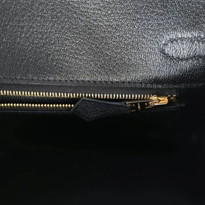 Hermes Birkin 25 Black Matte Alligator Gold Hardware