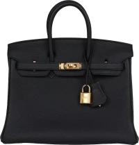 Hermes Birkin 25 Black Togo Gold Hardware Hermes Birkin 25 Black Togo Gold Hardware