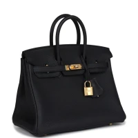Hermes Birkin 25 Black Togo Gold Hardware Hermes Birkin 25 Black Togo Gold Hardware