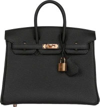 Hermes Birkin 25 Black Togo Rose Gold Hardware Hermes Birkin 25 Black Togo Rose Gold Hardware