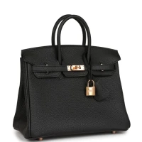 Hermes Birkin 25 Black Togo Rose Gold Hardware Hermes Birkin 25 Black Togo Rose Gold Hardware