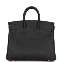 Hermes Birkin 25 Black Togo Rose Gold Hardware Hermes Birkin 25 Black Togo Rose Gold Hardware