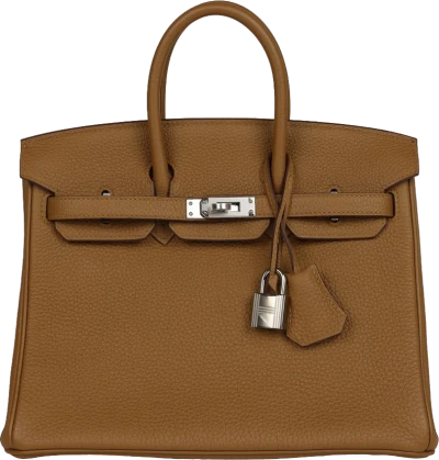 Hermes Birkin 25 Bronze D'or Verso Togo Palladium Hardware Hermes Birkin 25 Bronze D'or Verso Togo Palladium Hardware