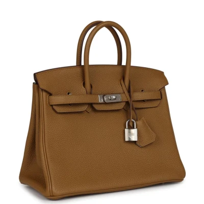 Hermes Birkin 25 Bronze D'or Verso Togo Palladium Hardware Hermes Birkin 25 Bronze D'or Verso Togo Palladium Hardware