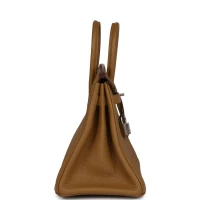 Hermes Birkin 25 Bronze D'or Verso Togo Palladium Hardware Hermes Birkin 25 Bronze D'or Verso Togo Palladium Hardware