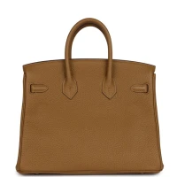 Hermes Birkin 25 Bronze D'or Verso Togo Palladium Hardware Hermes Birkin 25 Bronze D'or Verso Togo Palladium Hardware