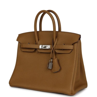 Hermes Birkin 25 Bronze D'or Verso Togo Palladium Hardware Hermes Birkin 25 Bronze D'or Verso Togo Palladium Hardware