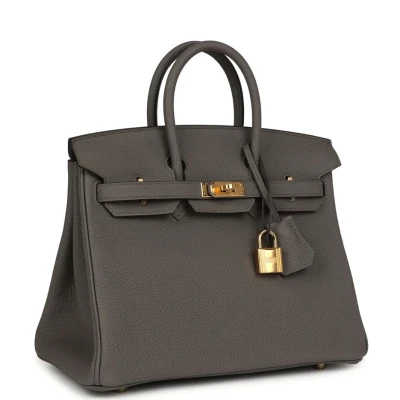 Hermes Birkin 25 Etain Togo Gold Hardware Hermes Birkin 25 Etain Togo Gold Hardware